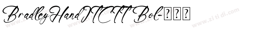 BradleyHandITCTT Bol字体转换